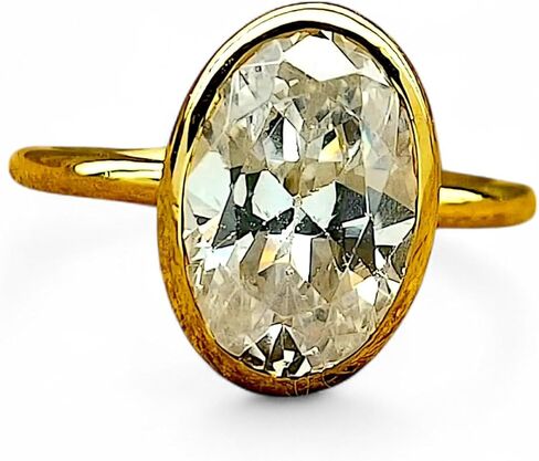 1 أو 2 أو 3 أو 3CT OVAL CUT SOLITAIRE ، خاتم الخطوبة - الزركونيا المكعب (CZ) في الفضة الإسترليني/الذهب 14 كيلو ، خاتم الزفاف الحديث ، هدية الزفاف اللذيذة in Saudi Arabia