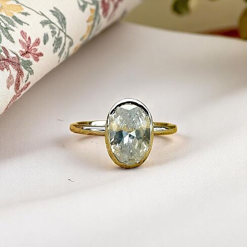 1 أو 2 أو 3 أو 3CT OVAL CUT SOLITAIRE ، خاتم الخطوبة - الزركونيا المكعب (CZ) في الفضة الإسترليني/الذهب 14 كيلو ، خاتم الزفاف الحديث ، هدية الزفاف اللذيذة in Saudi Arabia