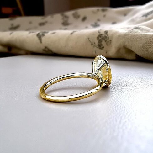 1 أو 2 أو 3 أو 3CT OVAL CUT SOLITAIRE ، خاتم الخطوبة - الزركونيا المكعب (CZ) في الفضة الإسترليني/الذهب 14 كيلو ، خاتم الزفاف الحديث ، هدية الزفاف اللذيذة in Saudi Arabia