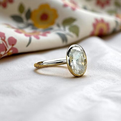 1 أو 2 أو 3 أو 3CT OVAL CUT SOLITAIRE ، خاتم الخطوبة - الزركونيا المكعب (CZ) في الفضة الإسترليني/الذهب 14 كيلو ، خاتم الزفاف الحديث ، هدية الزفاف اللذيذة in Saudi Arabia