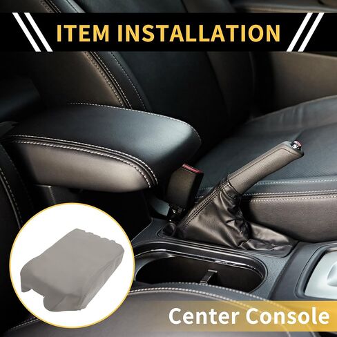 Console Lid Armrest Cover for Toyota Tundra 2007-2013 Tahoe Middle Console Pad Armrest Protector Microfiber Leather with Grey in Saudi Arabia