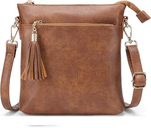 SENDEFN Crossbody Purse for Women Lightweight Medium Trendy Leather Crossbody Bag Women's Shoulder Handbags with Tassel in Saudi Arabia
