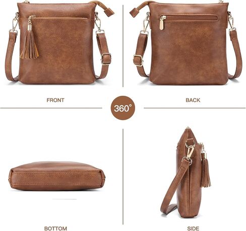 SENDEFN Crossbody Purse for Women Lightweight Medium Trendy Leather Crossbody Bag Women's Shoulder Handbags with Tassel in Saudi Arabia
