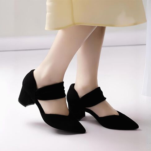 Women's Comfortable Mid High Heel Dress Shoes for Party & Evening,Stable and Supportive in Kuwait