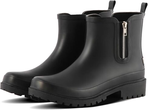 Women's Waterproof Chelsea Rain Boots, Decorative Side Zipper | Waterproof Chelsea rain boots with a decorative side zipper, easy-clean upper, and ankle coverage for rain and daily wear in Saudi Arabia