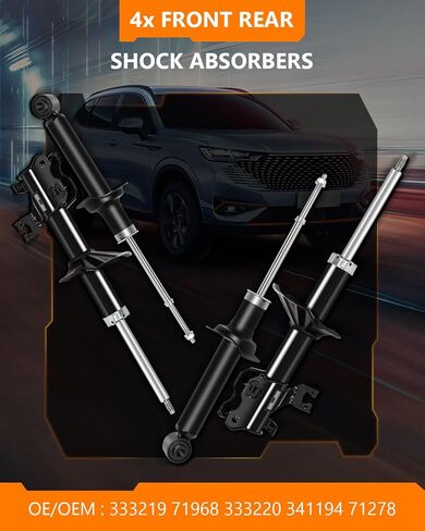 Shocks and Struts Front and Rear for Nissan,OCPTY Shock Absorbers Fits 1995 1996 1997 1998 for Nissan 200SX,1995-1999 for Nissan SentraAutomotive Replacement Struts 333219 333220 341194(Set of 4) in Saudi Arabia