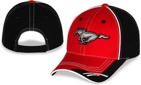 فورد موستانج البيسبول قبعة للرجال - شعار سيارات سباق قبعة حمراء أسود in Kuwait