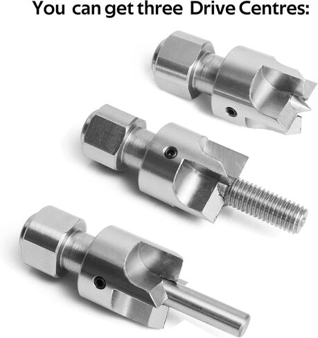 Two pcs 1" and 3/4“ Diameter Multitooth Drive Centers with Spring-Loaded Point Fits Most 4 Jaw Chucks for Woodturning Lathe. in Saudi Arabia