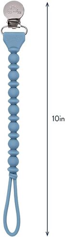 Itzy Ritzy Silicone Pacifier Clip; 100% Food Grade Silicone Pacifier Strap with Clip Keeps Pacifiers, Teethers & Small Toys in Place; Features One-Piece Design & Silicone Cord (Toast Ombre) in Kuwait