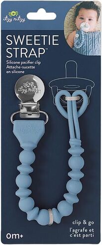 Itzy Ritzy Silicone Pacifier Clip; 100% Food Grade Silicone Pacifier Strap with Clip Keeps Pacifiers, Teethers & Small Toys in Place; Features One-Piece Design & Silicone Cord (Toast Ombre) in Kuwait