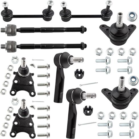 BOXI (Set of 10) Front Inner Outer Tie Rods + Upper Lower Ball Joints + Sway Bar Links Fit for Chevrolet Colorado GMC Canyon 2006-2012 / for Isuzu i-370 2008 | K80764 K80997 EV800301 ES800464 K80636 in Saudi Arabia