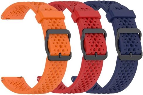 Bands for Garmin Vivoactive 5/Vivoactive 3, Soft Silicone 20mm Wristband Breathable Smartwatch Watch Strap Sports Replacement Band Compatible with Forerunner 55/Forerunner 165 in Saudi Arabia