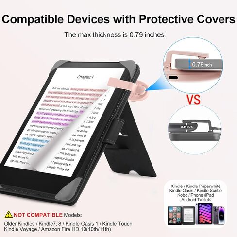 Remote Control Page Turner for Kindle Paperwhite Colorsoft Scribe Oasis,Kindle Accessories Compatible Kindle with Protective Case,Page Turner for iPad Tablet Phone Reading,Camera Video Remote Triggers in Saudi Arabia