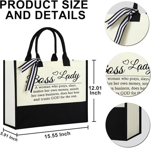 Personalized Canvas Initial Tote Bags,Embroidery Monogram with Leather Handle,Present Suitable for Mom,Wedding,Beach in Saudi Arabia