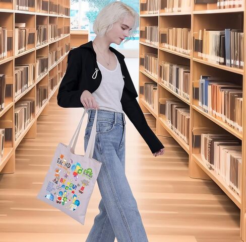 G2TUP Joy & Sadness & Fear Canvas Tote Bag Anger & Disgust Fans Gift I'm Too Sad To Walk Shoulder Bag Joy & Sadness Merch in Saudi Arabia