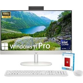 أحدث كمبيوتر مكتبي الكل في واحد مقاس 27 بوصة من HP، شاشة FHD IPS، معالج Intel Core Ultra 7-155U ذو 12 نواة، ذاكرة DDR5 سعة 32 جيجابايت، محرك أقراص SSD سعة 1 تيرابايت، Wi-Fi 6، HDMI، لوحة مفاتيح وماوس لاسلكي، Windows 11 Home، حزمة WOWPC in Kuwait