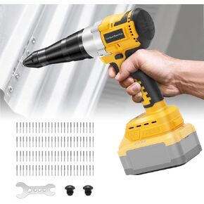 13" Rivet Gun, Rivet Gun Kit with 5 Pcs Rivets, 3 Nosepieces Manual Hand Pop Rivet Gun(1/8", 5/32", 3/16"), Heavy Duty Rivet Tool for Metal, Aluminum, Stainless Steel in Kuwait