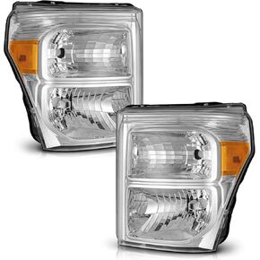 مجموعة المصابيح الأمامية لعام 2011 2012 2013 2014 2015 2016 FORD F250 F350 F450 F550 Super Duty ، متوافق مع 2011-2016 F250 Headpamp Presective Chrome Housing Reflector in Kuwait