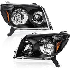 Pair Headlights Assembly Compatible for Toyota 4Runner 2003-2005 with Clear Lens/Black Housing/Amber Reflector Front Lamps Driver and Passenger Side(Set of 2)# 8117035400, 8113035420 in Saudi Arabia