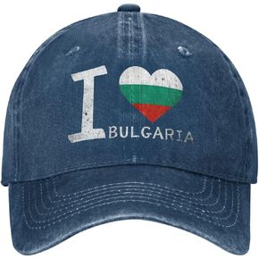I Love Bulgaria - Heart Flag Adjustable Classic Cowboy Baseball Cap Men Women Casual Dad Hat6 Navy Blue in Kuwait