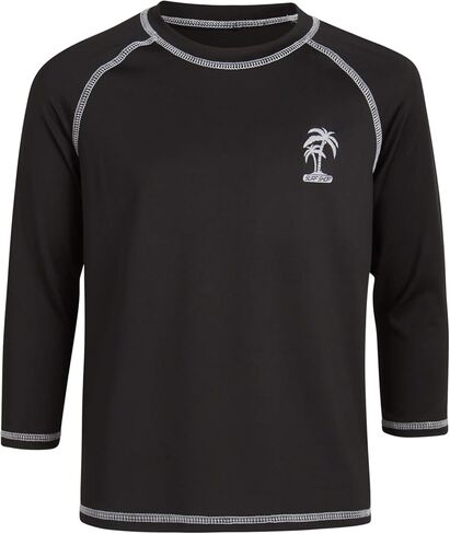 iXtreme Boys' Rash Guard Shirts - 2 Pack UPF 50+ Quick Dry Sand and Sun Protection Swim Shirts - Kids Swimwear T-Shirt (5-18), Size 10-12, Navy/Royal in Kuwait