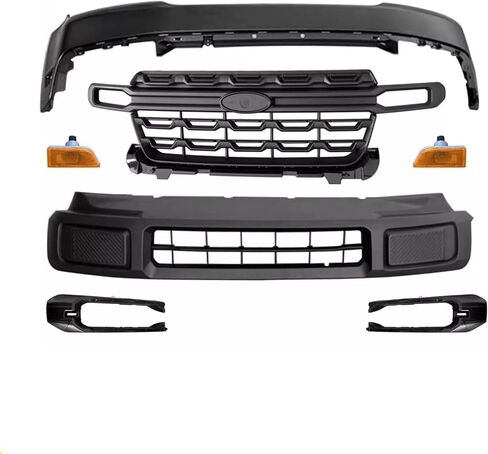 Complete Front Bumper Cover Grille Set Fits 2022 2023 2024 Ford Maverick Lariat XL XLT 2.0L 2.5L, W/Side Marker Light in Saudi Arabia