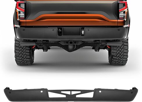 KUAFU Rear Bumper Cover Compatible with 2016-2021 Nissan Titan XD, 2017-2021 Nissan Titan Rear Bumper Face Bar with Parking Aid Sensor Holes Painted Matte Black Replacement for NI1100320, 85022EZ00H in Saudi Arabia