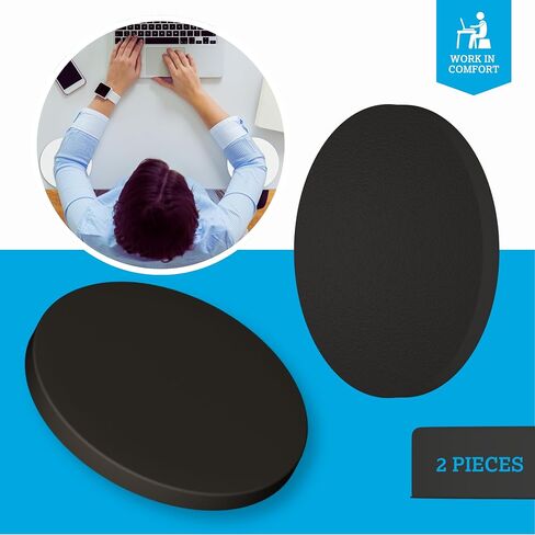 Gray Technogel Gel Cushions (Set of 2) – Ergonomic Elbow Pads for Desk and Remote Work – Relieves Shoulder, Arm & Wrist Pain – Portable, OEKOTEX 100 Certified, Made in Germany in Saudi Arabia