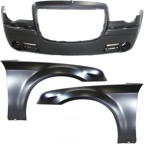 Go-Parts - Front Bumper Cover 3-Piece Kit with Fenders for 2005-2010 Chrysler 300, Sedan Replacement 4805774AD,5183423AB,5183422AB 'CH1000441','CH1240245','CH1241245' 2006 2007 2008 2009 in Saudi Arabia