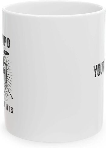 Panvola The Tempo Is What I Say It Is Drummers Gifts Drum Player Musicians Drummer Brother Boyfriend Friend Band Ceramic Mug (White) in Saudi Arabia