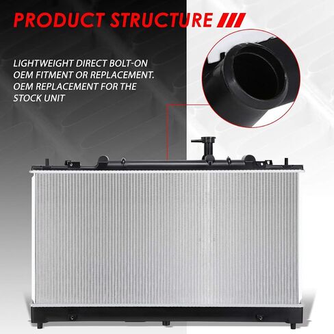 Auto Dynasty Radiator Compatible with 03-08 Mazda 6 3.0L V6 AT, DPI 2672 Factory Style 1-Row Cooling Radiator, Aluminum Core in Saudi Arabia