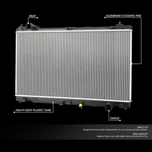 DNA Motoring OEM-RA-2356 OE Style 1-Row Aluminum Core Radiator Compatible with 01-05 IS300 AT, 28-1/4" W X 14-3/4" H X 1-1/16" D, 1-5/16" Inlet, 1-5/16" Outlet in Saudi Arabia