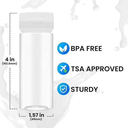 فينيكور 5 حزمة 3.4 أوقية زجاجات سفر لأدوات النظافة - TSA معتمدة من البلاستيك الحاويات شامبو حجم الزجاجات ذات الحجم الفارغ in Saudi Arabia