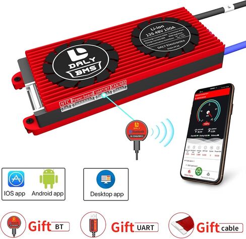 DALY Smart BMS Li-ion 20S 72V 150A with Programmable Bluetooth Module and Common Port Cooling Fan in Saudi Arabia