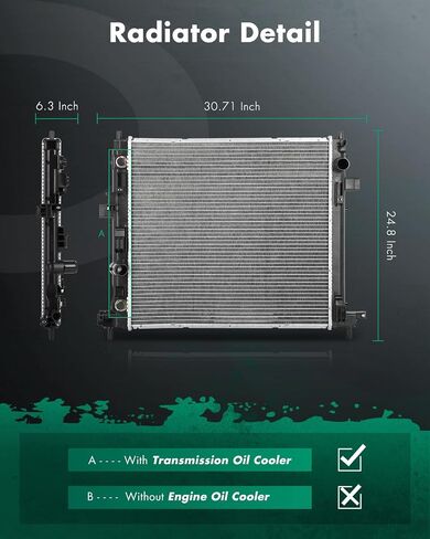 SCITOO 13349 Radiator Fit 2013-2015 for Cadillac for ATS 2.0L 2013-2016 for Cadillac for ATS 2.5L 2013-2015 for Cadillac for ATS 3.6L 2014-2015 for Cadillac for CTS 2.0L in Saudi Arabia