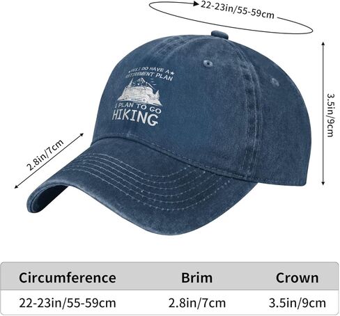 نعم ، لدي خطة تقاعد أخطط للذهاب للمشي لمسافات طويلة قابلة للتعديل Cowboy Cap Cap Men نساء DADAD DAD9 NAVY Blue in Saudi Arabia