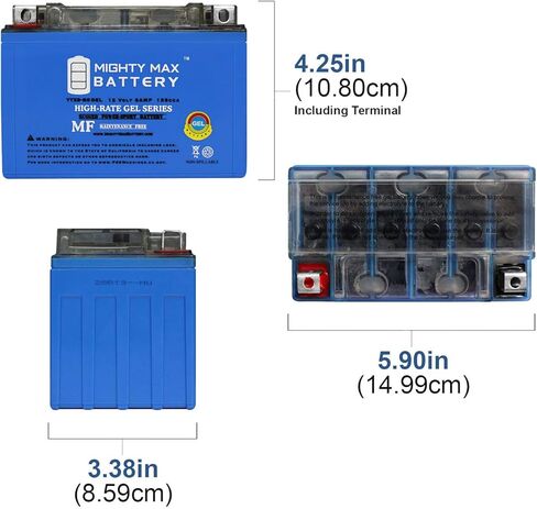 Mighty Max Max Battery YTX9-BS Gel Pratice Battle Pratice متوافقة مع Royal Enfield Classic 350 ، Meteor 350 22 in Saudi Arabia