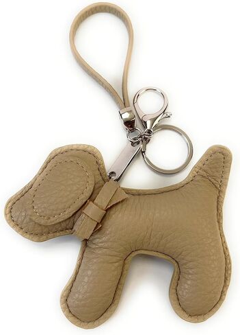 Dog Keychains Leather Craft Soft and Adorable Puppy Bag Charm Accessory for Backpack Purse Strap in Saudi Arabia