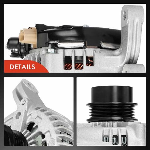 A-Premium Colliator متوافق مع Ford Mustang 2015-2023 2.3L ، RWD ، 12V 200A 4-Groove Decoupler Pulley ، استبدل# 1042106910 ، FR3T10300FA in Saudi Arabia