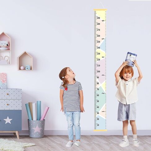 مخطط نمو ارتفاع الطفل ، مخطط قياس ارتفاع القماش للأطفال للأطفال الصغار الصغار ، 79 "× 7.9" حاكم الخشب المقاوم للماء القابل للإزالة لزواج حضانة غرفة الحائط (رسالة) in Saudi Arabia