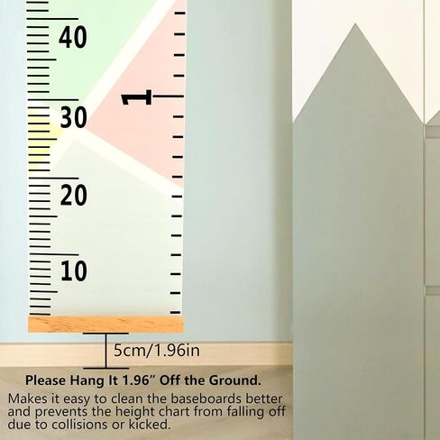 مخطط نمو ارتفاع الطفل ، مخطط قياس ارتفاع القماش للأطفال للأطفال الصغار الصغار ، 79 "× 7.9" حاكم الخشب المقاوم للماء القابل للإزالة لزواج حضانة غرفة الحائط (رسالة) in Saudi Arabia