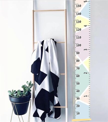 مخطط نمو ارتفاع الطفل ، مخطط قياس ارتفاع القماش للأطفال للأطفال الصغار الصغار ، 79 "× 7.9" حاكم الخشب المقاوم للماء القابل للإزالة لزواج حضانة غرفة الحائط (رسالة) in Saudi Arabia