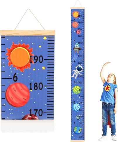 مخطط نمو ارتفاع الطفل ، مخطط قياس ارتفاع القماش للأطفال للأطفال الصغار الصغار ، 79 "× 7.9" حاكم الخشب المقاوم للماء القابل للإزالة لزواج حضانة غرفة الحائط (رسالة) in Saudi Arabia