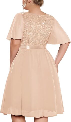Missmay Women's Plus vize v-tele requin floral lace style style coctail bress for wedding guest in Kuwait