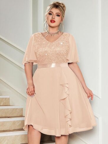 Missmay Women's Plus vize v-tele requin floral lace style style coctail bress for wedding guest in Kuwait
