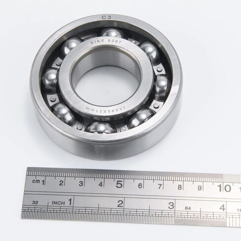 XiKe 2pcs 6306-C3 Deep Groove Ball Bearing ID 30 x OD 72 x Width 19mm,Open Style Seal with Clearance C3,Used for Low-power Electric Motors,Automobile and Tractor Gearboxes,General Machines, Tools, Etc in Saudi Arabia