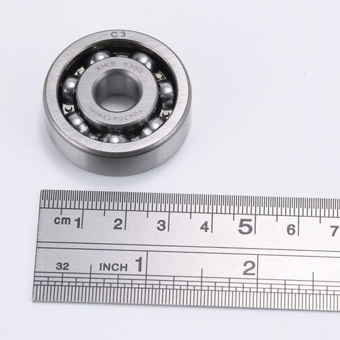 XiKe 2pcs 6306-C3 Deep Groove Ball Bearing ID 30 x OD 72 x Width 19mm,Open Style Seal with Clearance C3,Used for Low-power Electric Motors,Automobile and Tractor Gearboxes,General Machines, Tools, Etc in Kuwait