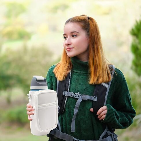 بالنسبة إلى Owala Freesip معزول من الفولاذ المقاوم للصدأ ، فإن حامل كوب الزجاجة كوب كوب حاملة حاملة مع حزام ، وجيب الحقيبة للهاتف/الملحقات ، أضف مقبض لـ Owala 32oz in Kuwait