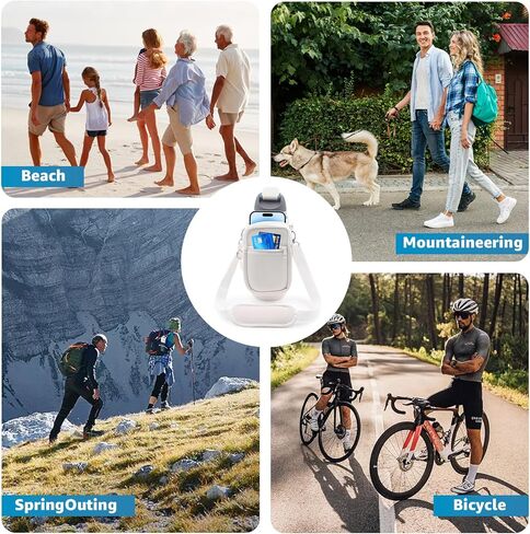 بالنسبة إلى Owala Freesip معزول من الفولاذ المقاوم للصدأ ، فإن حامل كوب الزجاجة كوب كوب حاملة حاملة مع حزام ، وجيب الحقيبة للهاتف/الملحقات ، أضف مقبض لـ Owala 32oz in Kuwait