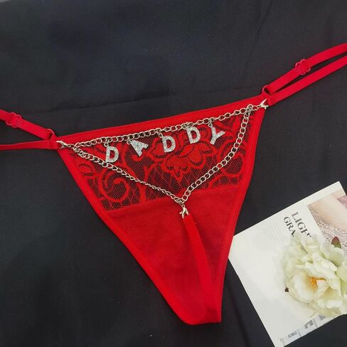 Thongs المخصصة مع نص Rhinestone اسم للنساء ، رسائل شخصية DIY Sexy G-Strings سراويل داخلية ، هدايا عيد الحب للزوجة ، صديقة ، لها ، مقاس واحد يناسب الجميع in Saudi Arabia